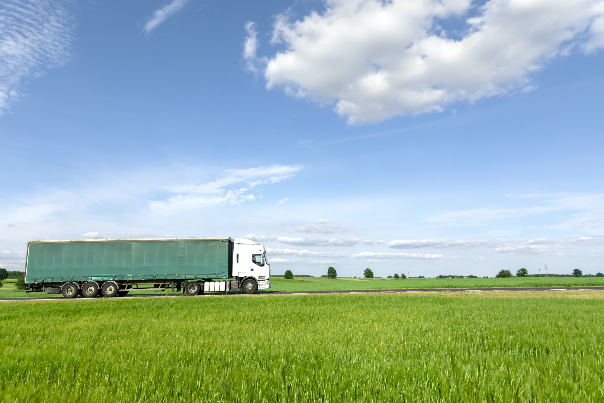 transportation truck on the road